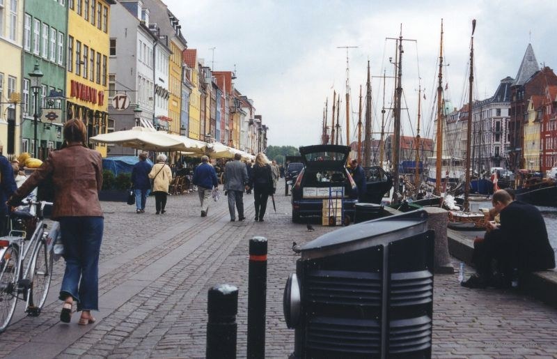 Nyhavn sidewalk city copenhagen